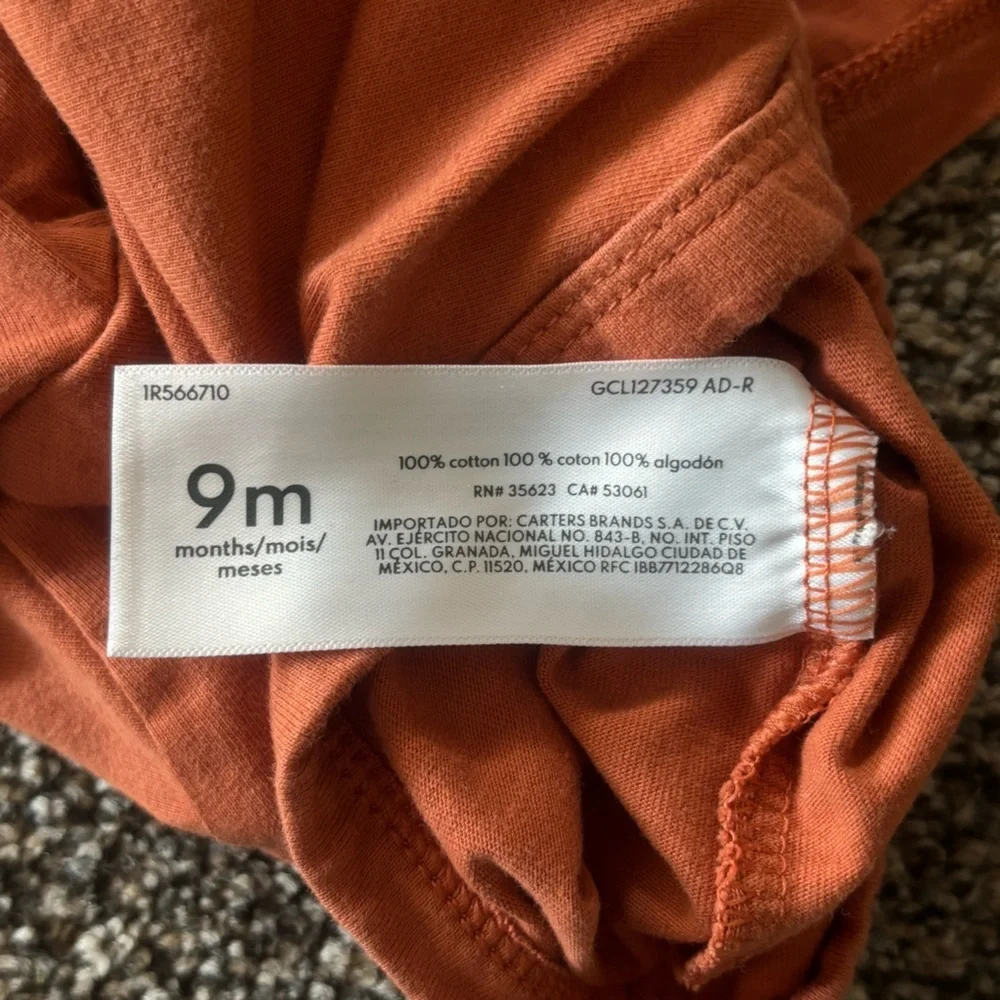 Carter's Rust Long Sleeve Bodysuit Onsie Nana’s Grandma House Love 9mo